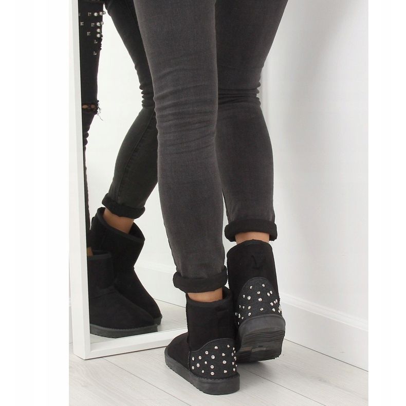 Botas de neve femininas negras M297 pretas preto 1