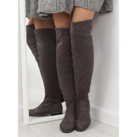 Botas acima do joelho para mulheres 7538-PG Gray cinza 1 Botas acima do joelho para mulheres 7538-PG Gray cinza 1