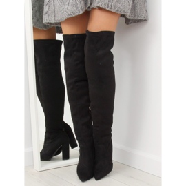 Botas pretas SY47 pretas de salto alto preto 1