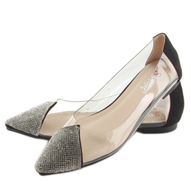 Bailarinas transparentes pretas LT111P Black preto 2
