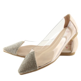 Bailarinas transparentes bege LT111P Damasco 2