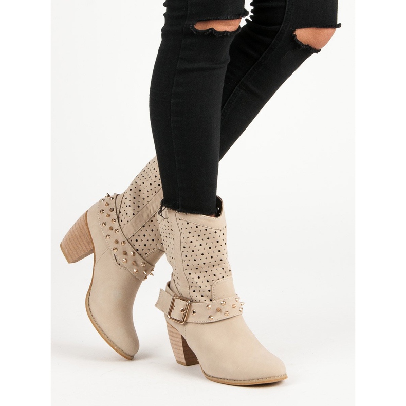 Mazzoni Botas Openwork castanho 1 Mazzoni Botas Openwork castanho 1