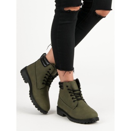 Botas de caminhada com isolamento de oliva verde 1 Botas de caminhada com isolamento de oliva verde 1