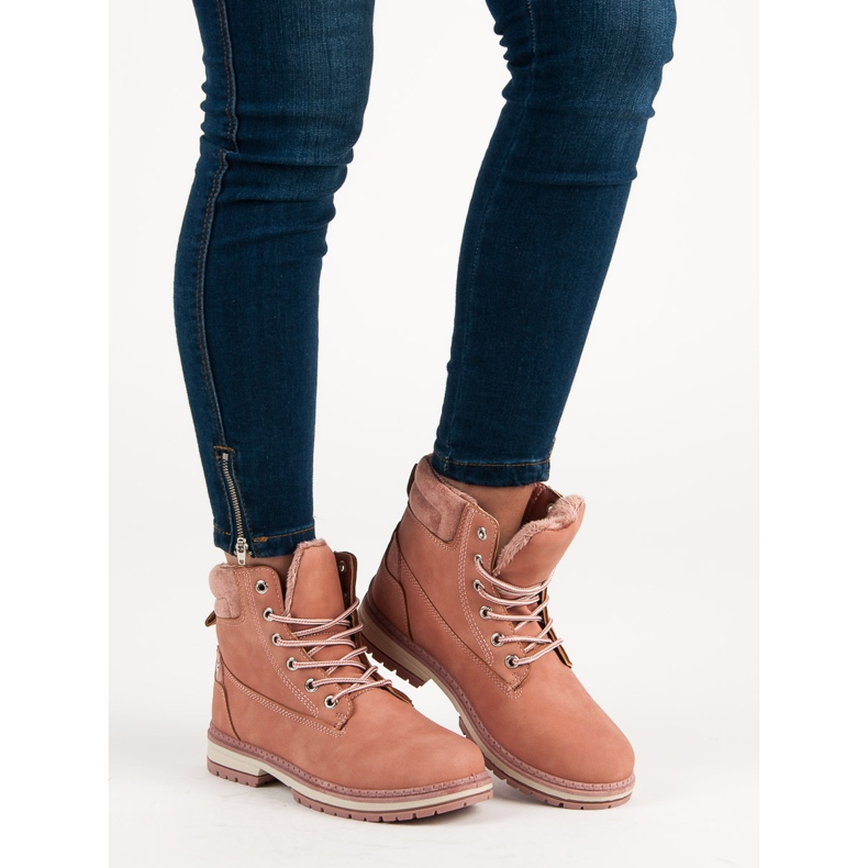 Juliet Botas quentes de caminhada rosa 1 Juliet Botas quentes de caminhada rosa 1