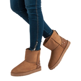 Camel Mukluki com jatos castanho 2