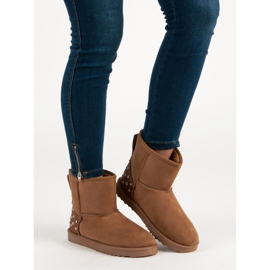 Camel Mukluki com jatos castanho 1