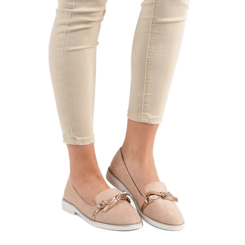 Emaks Mocassins de camurça rosa 1