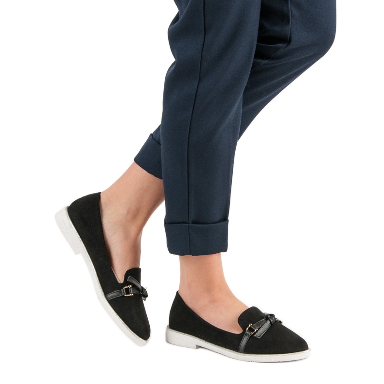 Emaks Mocassins de camurça preto 1