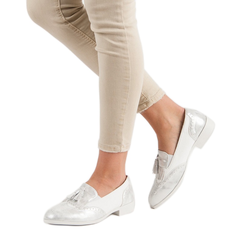 Tina&Co Mocassins com franjas cinza 2