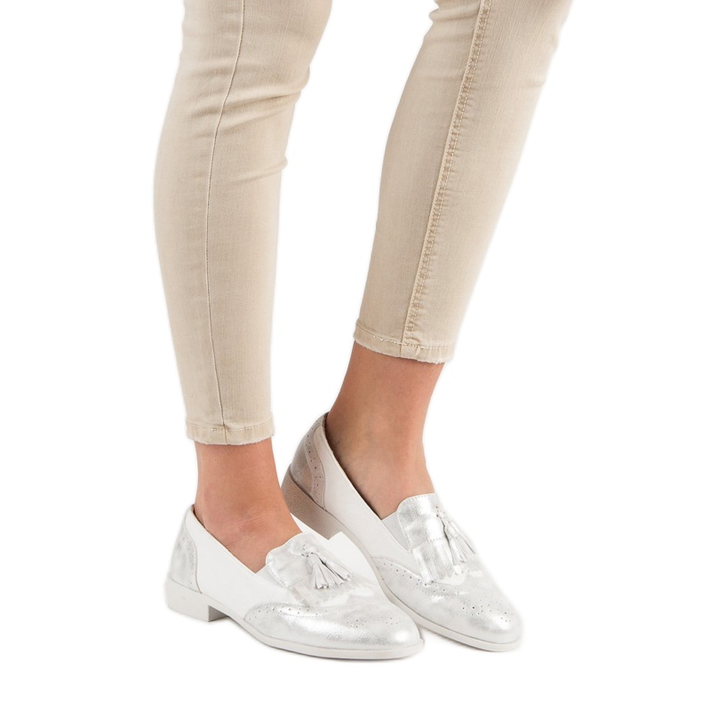 Tina&Co Mocassins com franjas cinza 1 Tina&Co Mocassins com franjas cinza 1