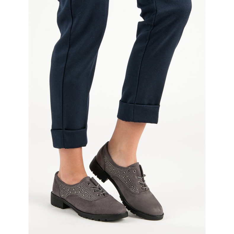 Sapatos de camurça cinza 1