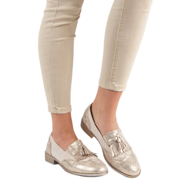 Tina&Co Mocassins com franjas amarelo 1 Tina&Co Mocassins com franjas amarelo 1