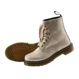 Dr. Martens 1460 PASCAL GLITTER PALE GOLD dourado 4