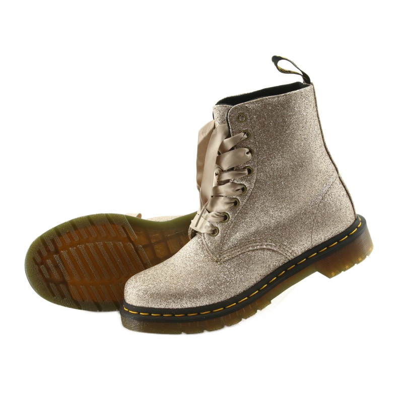 Dr. Martens 1460 PASCAL GLITTER PALE GOLD dourado 4