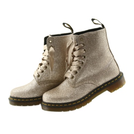 Dr. Martens 1460 PASCAL GLITTER PALE GOLD dourado 3