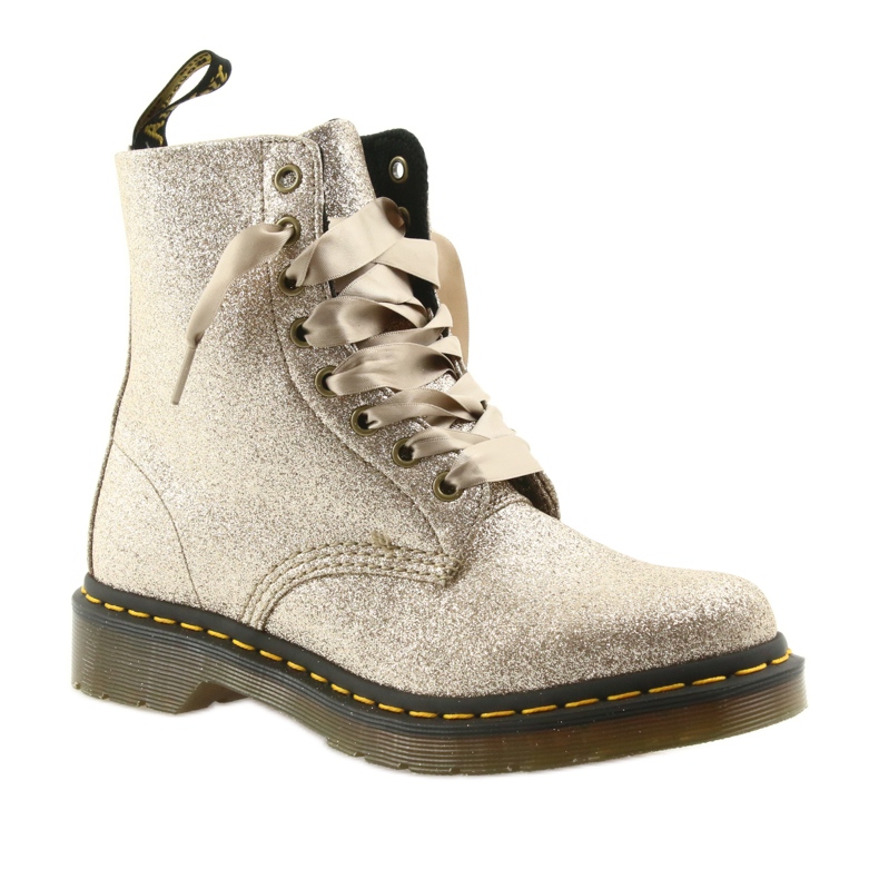 Dr. Martens 1460 PASCAL GLITTER PALE GOLD dourado 1