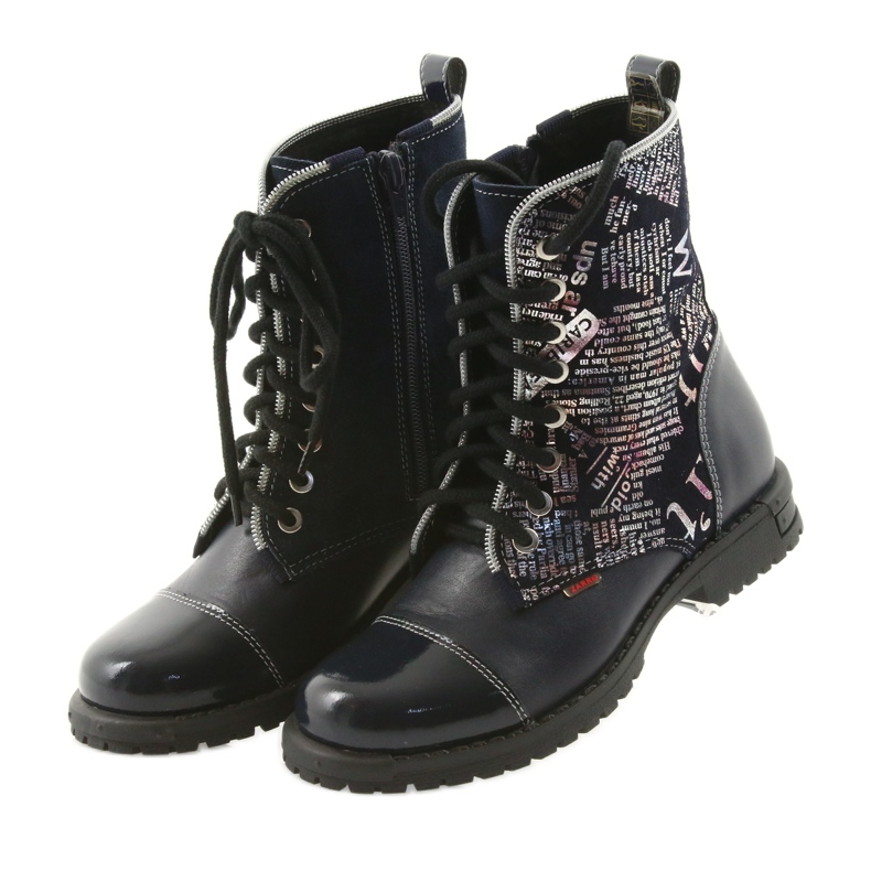 Botas de menina Zarro 69/03 azul marinho multicolorido cinza tolet preto 3