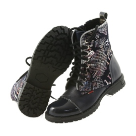 Botas de menina Zarro 69/03 azul marinho multicolorido cinza roxo preto 5