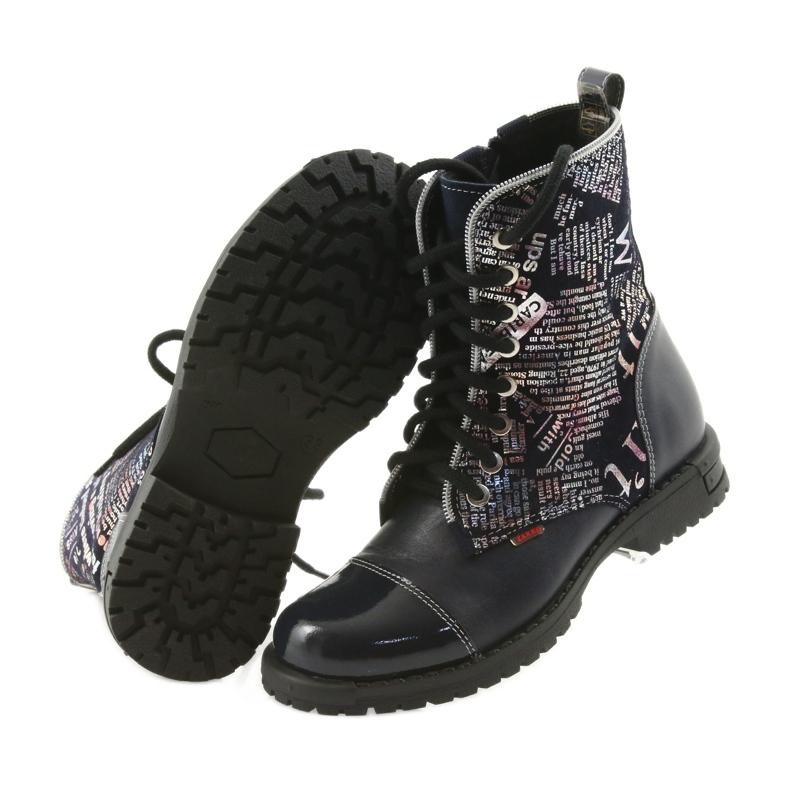 Botas de menina Zarro 69/03 azul marinho multicolorido cinza tolet preto 5