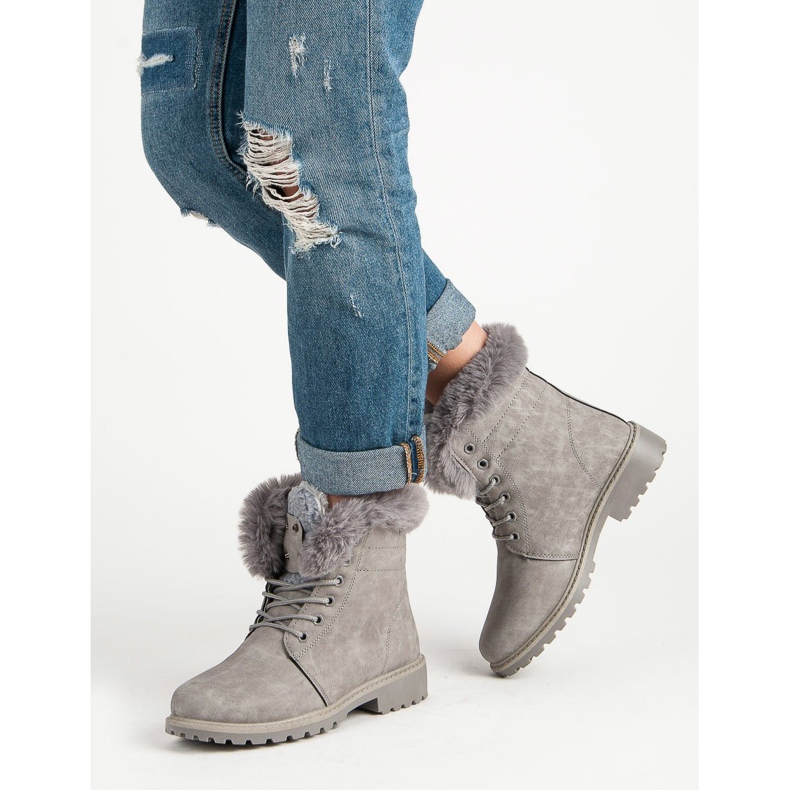 Caçadores cinza claro com pelo 2