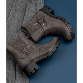 Groto Gogo Botas de rock na plataforma cinza 2