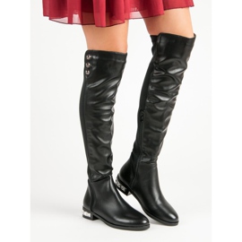 Super Me Botas Pretas Sobre o Joelho preto 1