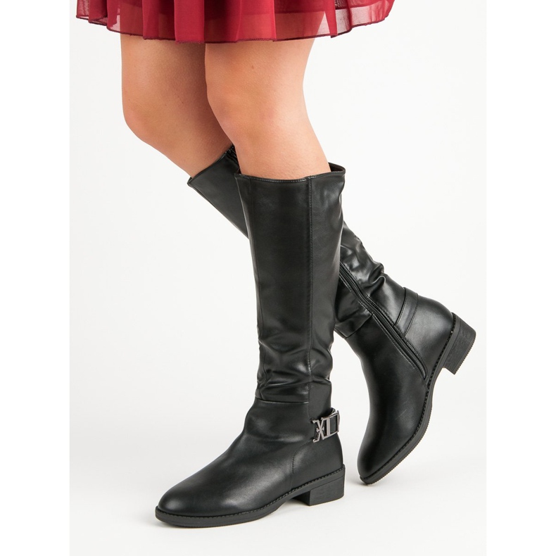 Super Me Botas clássicas de cano alto preto 2 Super Me Botas clássicas de cano alto preto 2