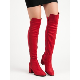 Super Me Botas de camurça vermelha vermelho 2 Super Me Botas de camurça vermelha vermelho 2