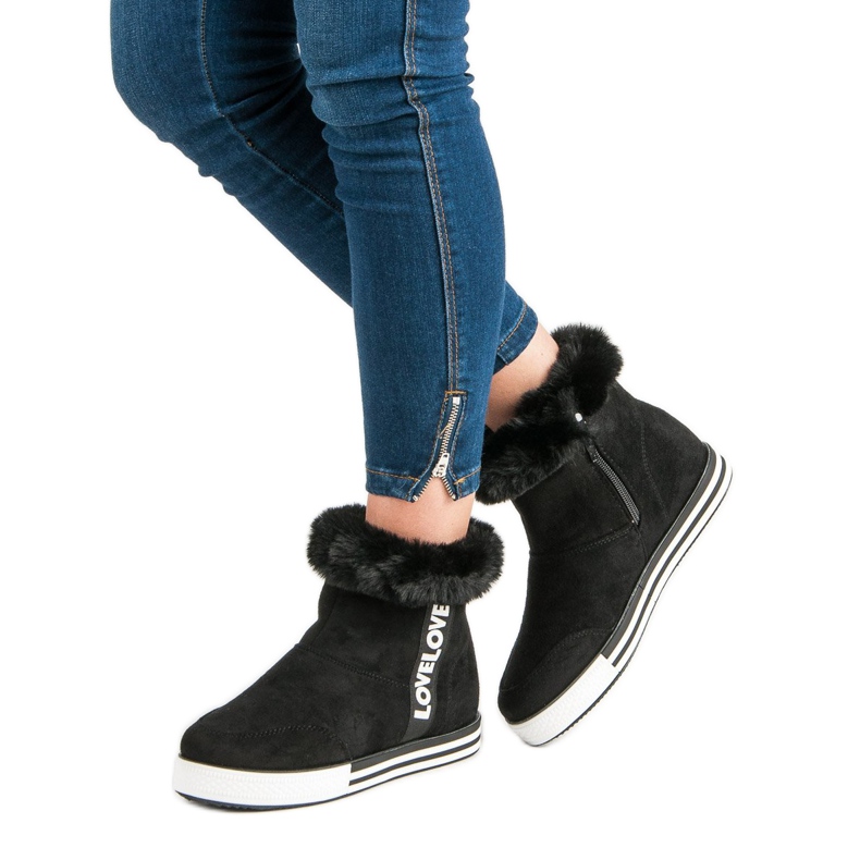 Ideal Shoes Tênis Alto Isolados preto 2