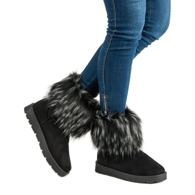 Mukluki Preto Com Pele 1