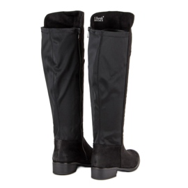 Filippo Botas de salto plano preto 1 Filippo Botas de salto plano preto 1