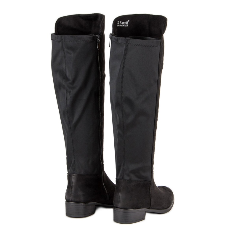 Filippo Botas de salto plano preto 1 Filippo Botas de salto plano preto 1