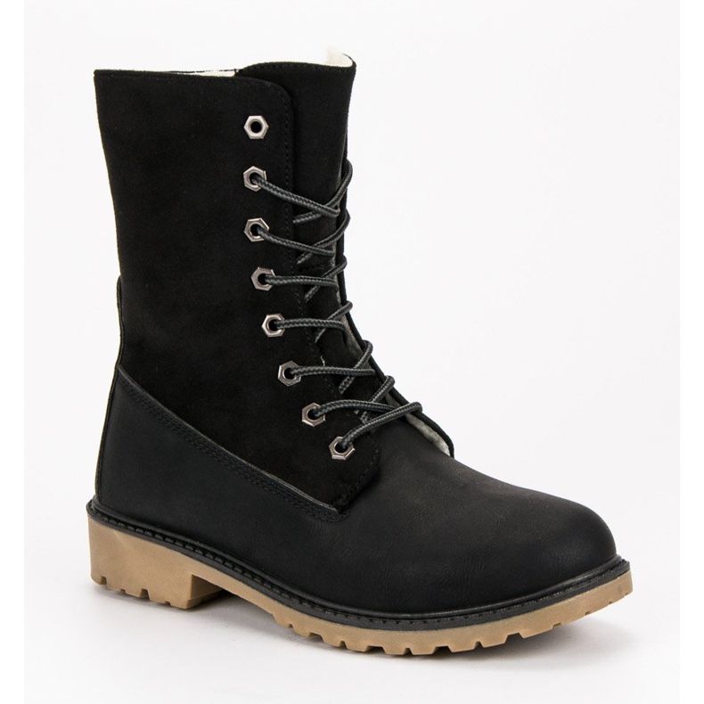 Super Me Botas de amarrar preto 1