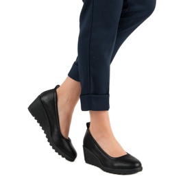 J. Star Bombas de cunha preta preto 1