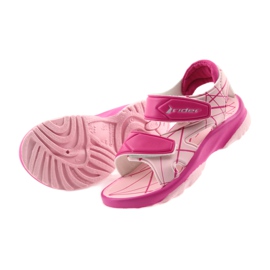 Sandálias rosa sapatos de criança Velcro para água Rider 488 4