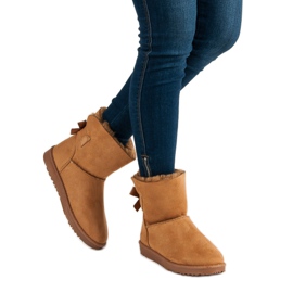 Botas de camelo para neve com arco castanho 2