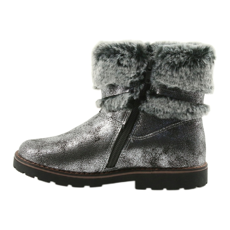 American Club Botas americanas botas de inverno com pele 17042 preto cinza 2