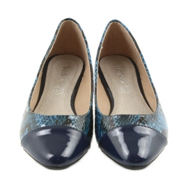 Via-Nova Sapatos bailarinas femininos Via Nova 07-041 azul marinho preto azul-marinho 4