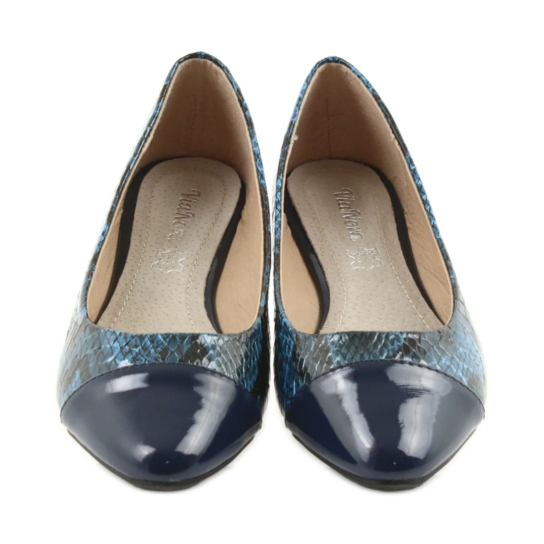 Via-Nova Sapatos bailarinas femininos Via Nova 07-041 azul marinho preto azul-marinho 4