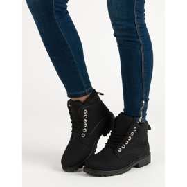Botas de caminhada pretas clássicas preto 1