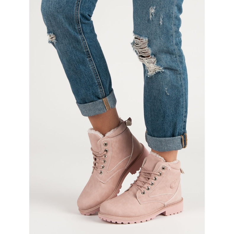 Botas de caminhada rosa clássicas 2