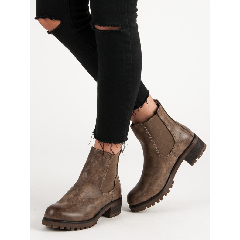 SDS Botas Chelsea casuais marrom 2