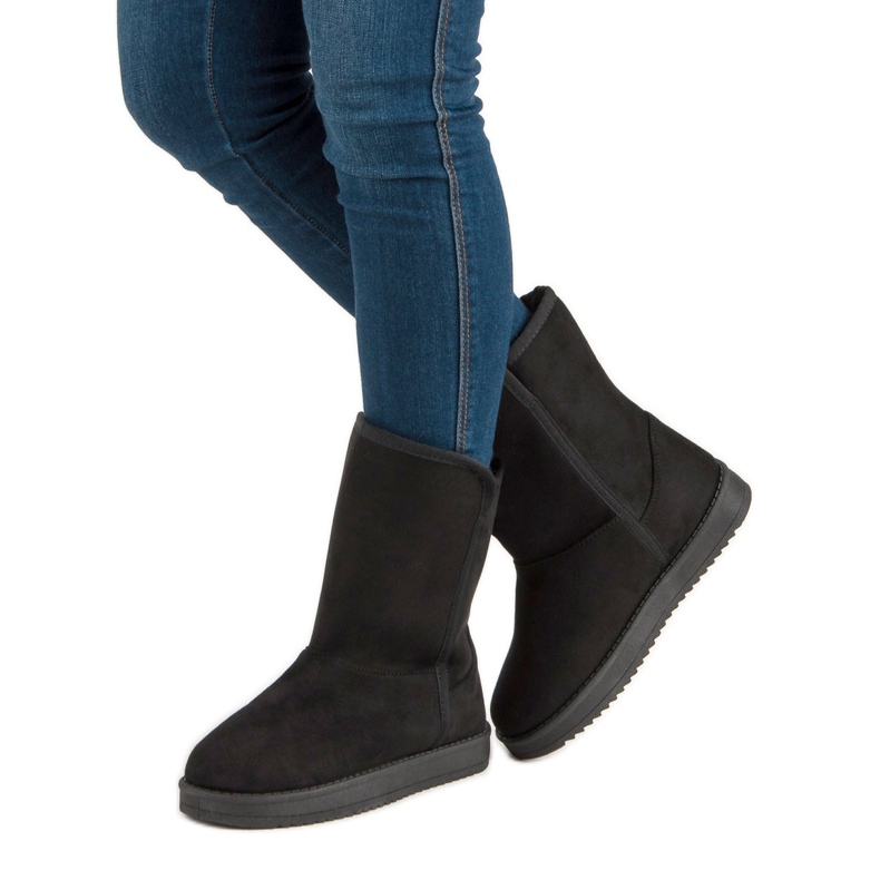 R'S Botas de neve pretas clássicas preto 2 R'S Botas de neve pretas clássicas preto 2