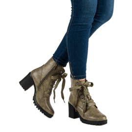 Queentina Botas quentes na plataforma verde 2