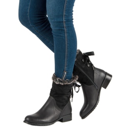 SDS Botas Pretas Com Laço preto 2