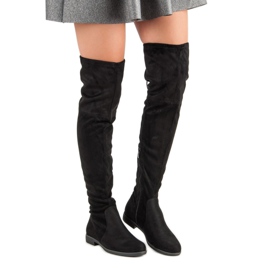 R'S Botas clássicas de joelho preto 2