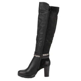 SDS Botas elegantes no poste preto 1