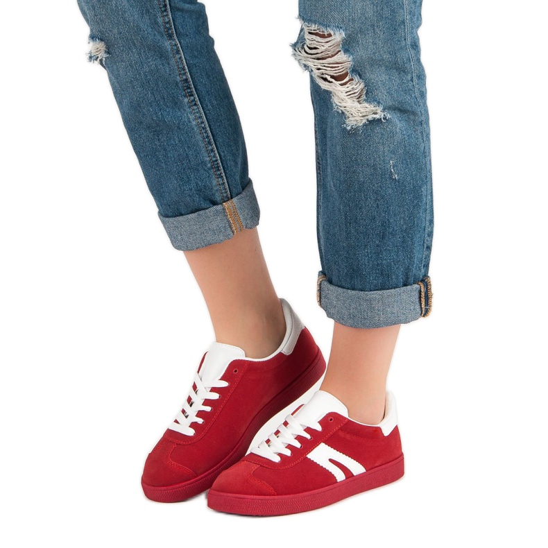 Tênis de camurça mckeylor vermelho 1 Tênis de camurça mckeylor vermelho 1