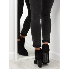 Botas com salto estável preto 8576-2 Preto 2 Botas com salto estável preto 8576-2 Preto 2