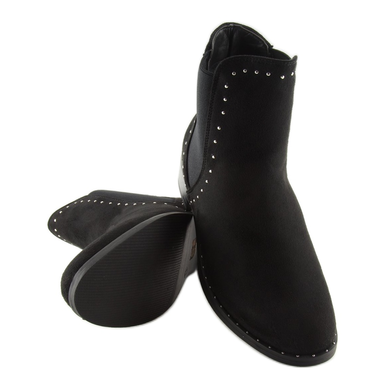 Botas pretas Chelsea para mulheres 1002-1 pretas preto 2